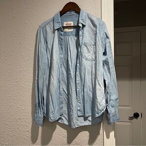 Mossimo women’s stretch denim long sleeve button up M